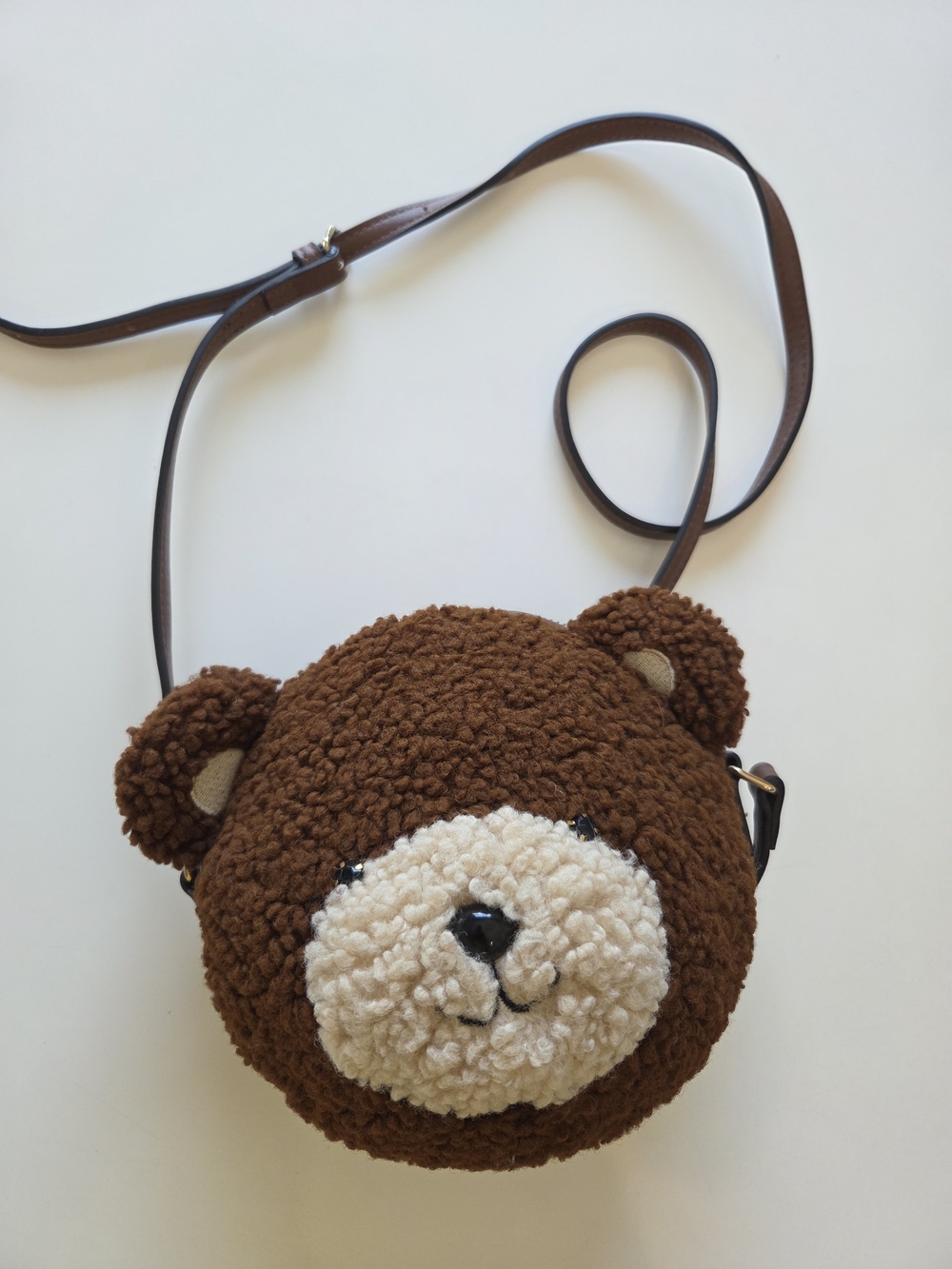 Aldo Kids Brown Teddy Bear Crossbody Bag